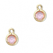 Hangers van Crystal glas rond Light pink-gold