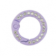 Gekleurde onderdelen sleutelhanger ring Purple