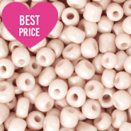 Glaskralen Rocailles 6/0 (4mm) Nude beige