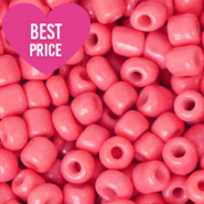 Glaskralen Rocailles 6/0 (4mm) Magenta pink	