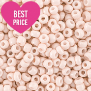 Glaskralen Rocailles 12/0 (2mm) Peach beige
