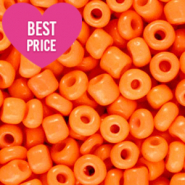 Glaskralen Rocailles 8/0 (3mm) Neon orange
