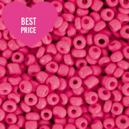 Glaskralen Rocailles 8/0 (3mm) Tulip pink