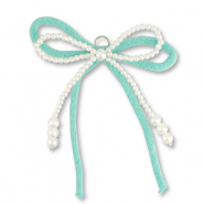 Statement hangers dubbele strik White-mint green