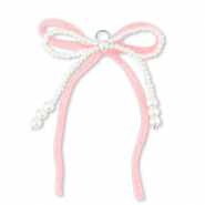 Statement hangers dubbele strik White-pink