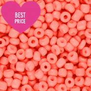 Glaskralen Rocailles 12/0 (2mm) Warm apricot orange