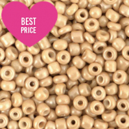 Glaskralen Rocailles 12/0 (2mm) Chamois beige