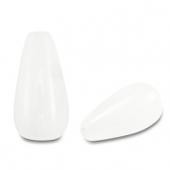 Natuursteen kralen kwarts druppel White