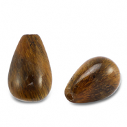Natuursteen kralen tijgeroog druppel Golden brown