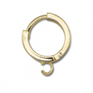 Brass TQ metaal creolen met oogje Gold