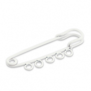 Gekleurde onderdelen sierspeld met 5 ogen White