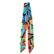 Bandana sjaal met levendige print Multicolour-red-blue