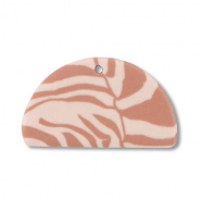 Polymeer hangers half rond Light peach pink-light brown