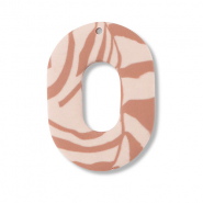 Polymeer hangers ovaal Light peach pink-light brown
