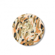 Polymeer hangers rond Brown-pink-white-gold