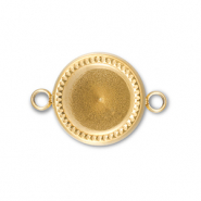 BY31&reg; Roestvrij stalen (RVS) Stainless steel tussenstuk met setting voor SS39 puntsteen Gold