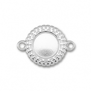 BY31&reg; Roestvrij stalen (RVS) Stainless steel tussenstuk met setting voor SS34 flatback Silver