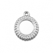 BY31&reg; Roestvrij stalen (RVS) Stainless steel bedels met setting voor SS30 flatback Silver