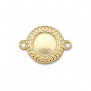 BY31&reg; Roestvrij stalen (RVS) Stainless steel tussenstuk met setting voor SS20 flatback Gold