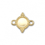 BY31&reg; Roestvrij stalen (RVS) Stainless steel tussenstuk met setting voor SS20 flatback Gold