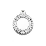 BY31&reg; Roestvrij stalen (RVS) Stainless steel bedels met setting voor SS20 flatback Silver