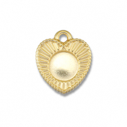 BY31&reg; Roestvrij stalen (RVS) Stainless steel bedels met setting voor SS20 flatback Gold