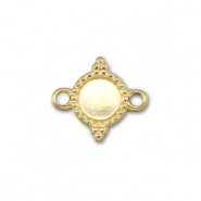 BY31&reg; Roestvrij stalen (RVS) Stainless steel tussenstuk met setting voor SS16 flatback Gold