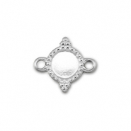 BY31&reg; Roestvrij stalen (RVS) Stainless steel tussenstuk met setting voor SS16 flatback Silver