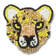 Broches luipaard Yellow-black-white