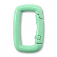 Gekleurde onderdelen sleutelhanger rechthoek Mint green