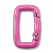 Gekleurde onderdelen sleutelhanger rechthoek Magenta pink