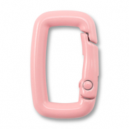 Gekleurde onderdelen sleutelhanger rechthoek Light pink