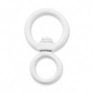Gekleurde onderdelen sleutelhanger rond White