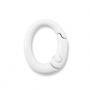 Gekleurde onderdelen sleutelhanger ovaal White