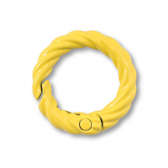 Gekleurde onderdelen sleutelhanger ring Yellow