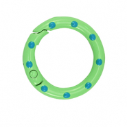 Gekleurde onderdelen sleutelhanger ring Green-blue