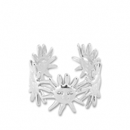 Roestvrij stalen (RVS) Stainless steel ringen zon Silver