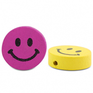 Houten kralen smiley Multicolour