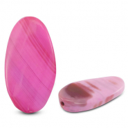 Natuursteen kralen agaat ovaal Pink-brown