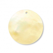 Schelp hangers rond White (natuurlijke kleur schelp)-ochre yellow