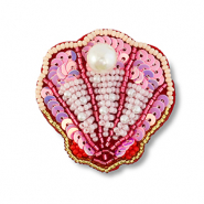 Broches schelp Multicolour pink-red-white-gold