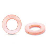 Schelp kralen 20mm rond Pink