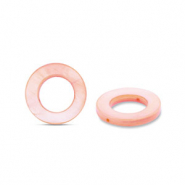 Schelp kralen 15mm rond Pink