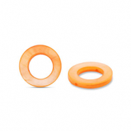 Schelp kralen 15mm rond Orange