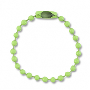 Gekleurde onderdelen ball chain met slotje Green