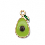Bedels metaal enamel advocado Gold-olive green