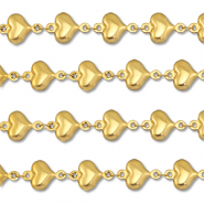 Roestvrij stalen (RVS) Stainless steel onderdelen jasseron hart Gold