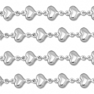 Roestvrij stalen (RVS) Stainless steel onderdelen jasseron hart Silver