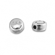 Roestvrij stalen (RVS) Stainless steel kralen smiley Silver