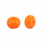 Resin kralen rondellen 12mm Neon orange
